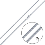 Sterling Silver Italian Solid Square Snake Chain 020 - 0.7mm Nickel Free Necklace with Lobster Claw Clasp Closure