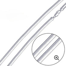 Load image into Gallery viewer, Sterling Silver Italian Solid Round Omega Chain 150 - 1.5mm Nickel Free Necklace with Lobster Claw Clasp Closure