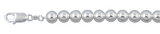 Sterling Silver Italian Solid Stylish Hollow Round Bead/Ball Chain 8mm Nickel Free Necklace with Lobster Claw Clasp Closure