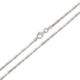 Italian Sterling Silver 12- 3.2 mm Heshe Chain