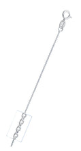 Load image into Gallery viewer, Sterling Silver 025-0.8mm Cable Chain with Spring Clasp Closure