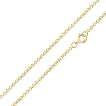 Load image into Gallery viewer, Italian Sterling Silver Gold Plated Rolo Chain 020-1.4 MM with Spring Clasp Closure