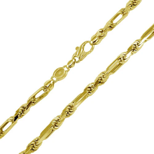 Load image into Gallery viewer, Sterling Silver Gold Plated Hollow 8mm Rope Chains