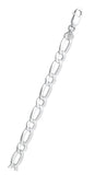 Italian Sterling Silver Figaro 1+1 200 Chain