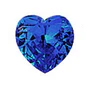 Sterling Silver Rhodium Plated 5mm Heart Color CZ Earrings