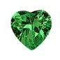 Sterling Silver Rhodium Plated 5mm Heart Color CZ Earrings